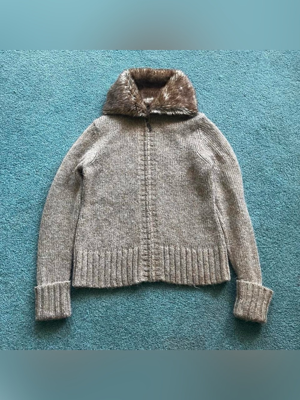 Vintage Kenar Zip Up Sweater